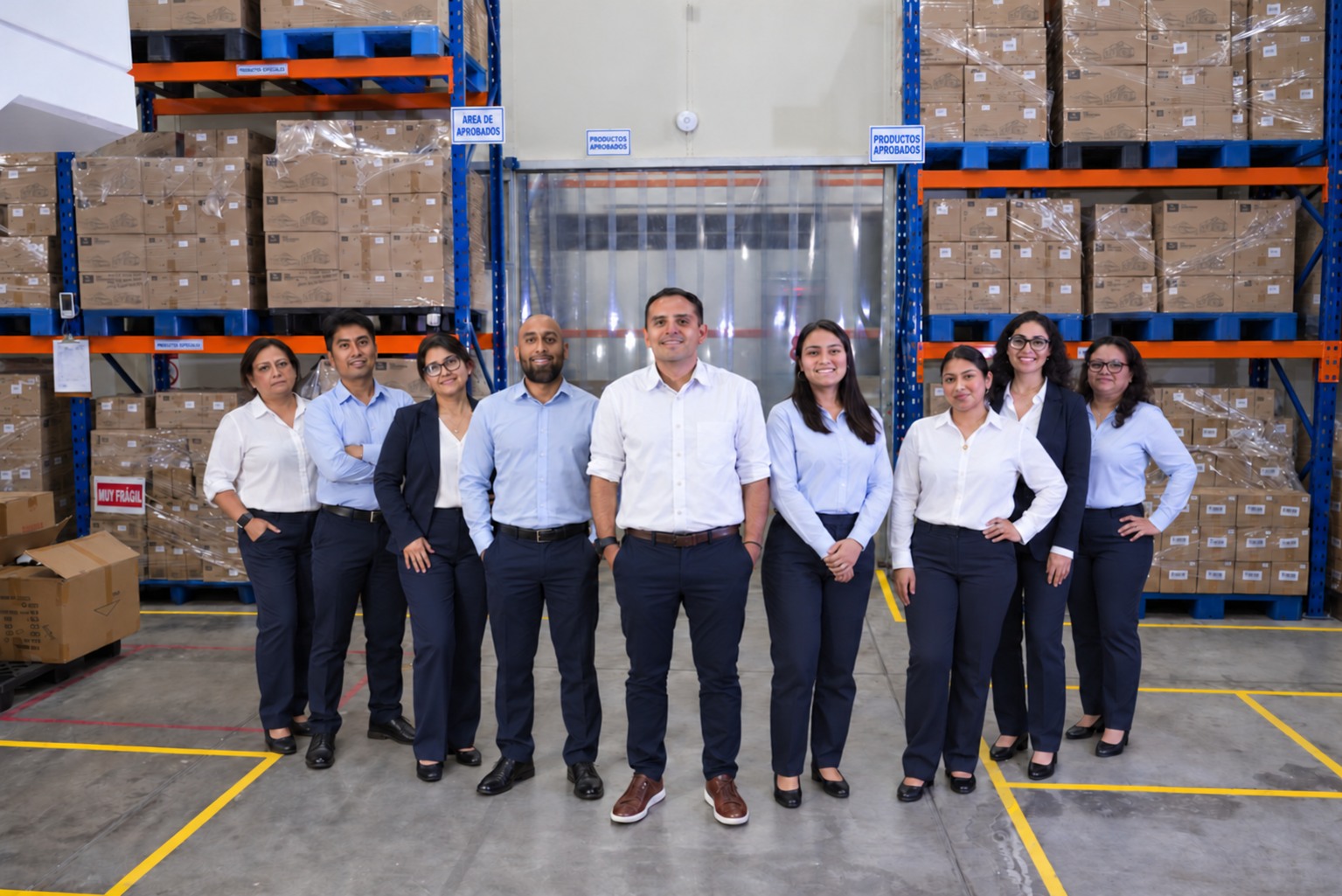 Equipo de Proversal en el almacén